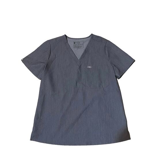 FIGS Technical Collection FW1000 Scrub Top Short Sleeve v-neck Grey Size Medium - Picture 1 of 12